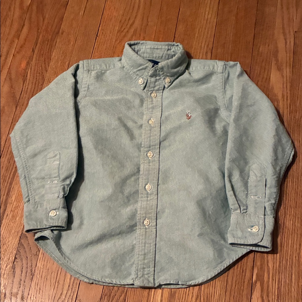 Ralph Lauren Kids' Sage Green Button-Down Shirt